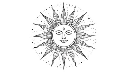 Ornate sun symbol design