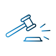 Law hammer icon design template