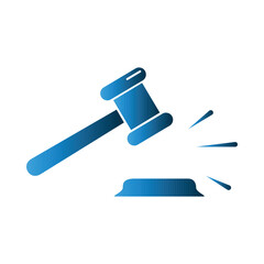 Law hammer icon design template