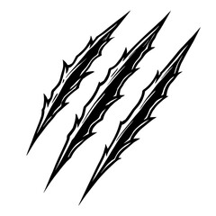 Vector Monster Claw Scratch Marks
