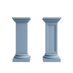 Naklejka premium Symmetrical neoclassical architectural elements in a study of forms and lighting