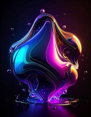 Abstract 3D Liquid Form
