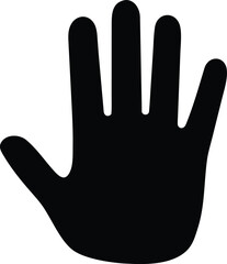 Fototapeta premium Black Silhouette of a Hand