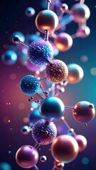 Abstract 3D model of molecular structure