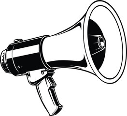 Detailed Megaphone with Handle for Announcements and Promotions