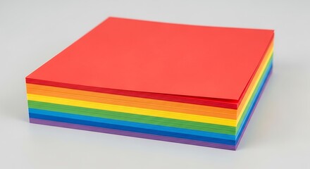 Fototapeta premium Rainbow Paper Stack. (1)