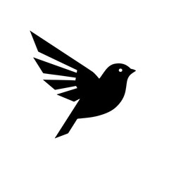 Geometric Abstract Flying Bird Icon
