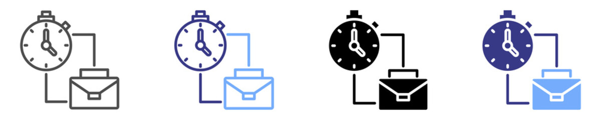 Obraz premium shift scheduling icon set multiple style
