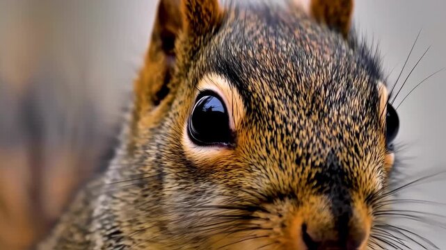Close-up of a squirrel's face
