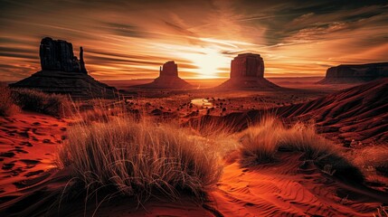 Colorful Sky Landscapes: Morning Sunrise Clouds, Evening Dusk Hills & Red/Orange Sunset Desert Beauty