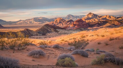 Colorful Sky Landscapes: Morning Sunrise Clouds, Evening Dusk Hills & Red/Orange Sunset Desert Beauty