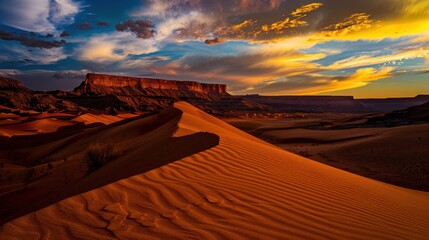 Colorful Sky Landscapes: Morning Sunrise Clouds, Evening Dusk Hills & Red/Orange Sunset Desert Beauty