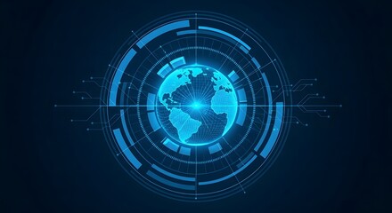 Innovative Digital World Globe Illustration