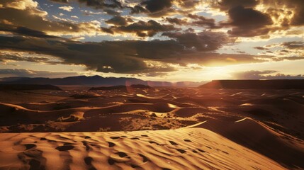 Colorful Sky Landscapes: Morning Sunrise Clouds, Evening Dusk Hills & Red/Orange Sunset Desert Beauty