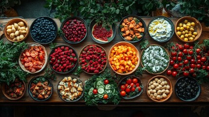 Traditional Harvest Festival Scene with Marigolds