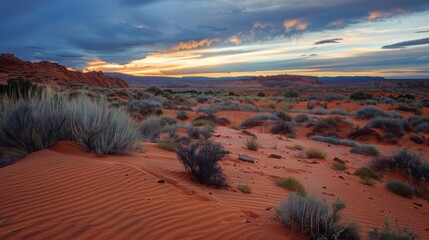 Colorful Sky Landscapes: Morning Sunrise Clouds, Evening Dusk Hills & Red/Orange Sunset Desert Beauty