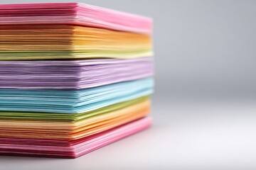 Stack of colorful papers (1)