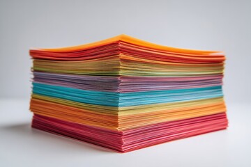 Stack of colorful papers