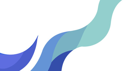 Abstract blue and teal waves design
