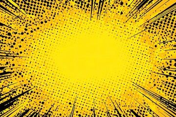 Yellow comic book explosion background (4)