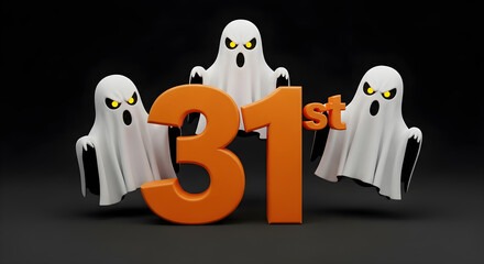 Fototapeta premium Halloween Ghosts 31st
