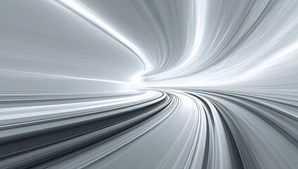 Abstract tunnel of light and motion