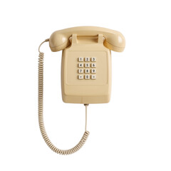 A Nostalgic Echo: Vintage Rotary Telephone Against a Stark Backdrop Offers Visual Appeal