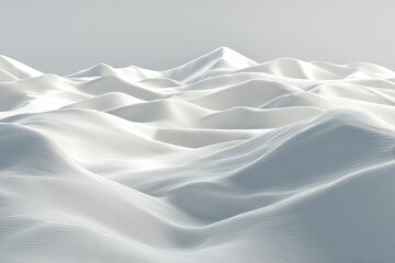 Obraz premium Abstract landscape of undulating white peaks