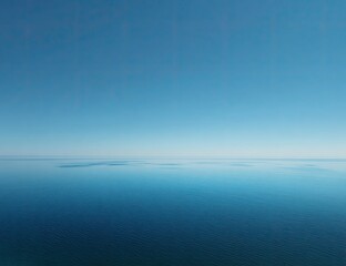 Obraz premium Tranquil expanse of azure ocean and sky