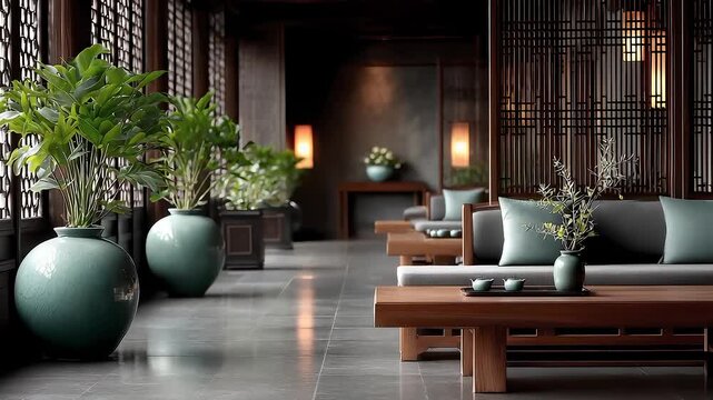 Chinese Classical Style Reception Room Zen Oriental Aesthetics