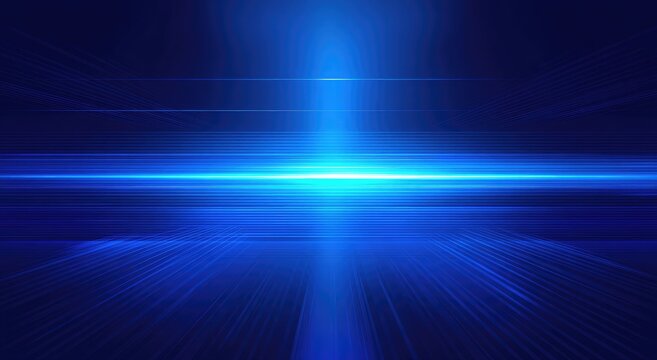 Abstract digital art, bright blue light streaks