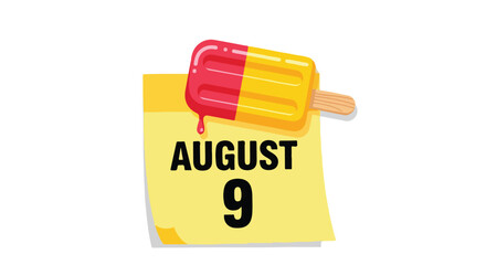 Celebrating National Book Lovers Day: Popsicle on August 9th Calendar Page Represents Summer Reads and Sweet Moments