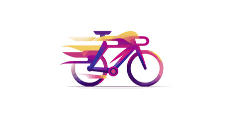 Fototapeta premium Colorful fast bicycle graphic design