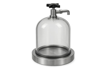 Obraz premium Glass vacuum bell jar science experiment equipment