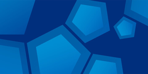 Abstract blue hexagonal modern background.