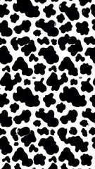 Fototapeta premium Abstract black and white cow print pattern