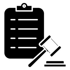 Power Of Attorney Glyph Icon