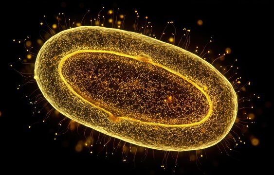 Golden microscopic cell