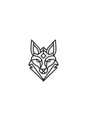 Obraz premium Geometric fox head graphic