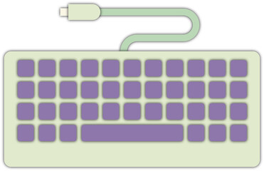 Light Green Minimalist Computer Keyboard Illustration