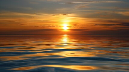 Obraz premium Tropical Sunset Water Landscapes: Sea/Ocean Waves, Orange Sky Reflections & Beach Dawn Views