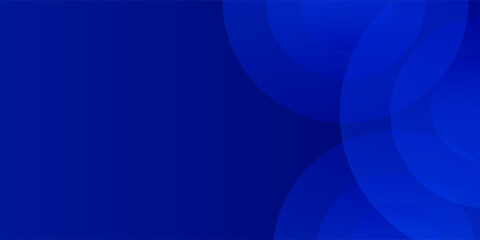 Obraz premium Blue circle shapes with blue gradient color background. Simple dynamic shapes.
