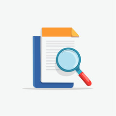Document Review Magnifying Glass Research Analysis