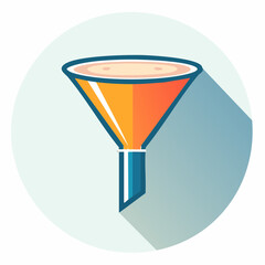 Orange And Yellow Funnel Illustration