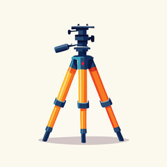 Orange And Blue Tripod On White Background