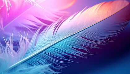Fototapeta premium Macro Close Up Soft Feather Texture Shadows. Mental Mindfulness Concept. Generated Image