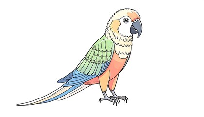 Colorful parrot illustration