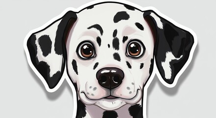 Cute dalmatian puppy face