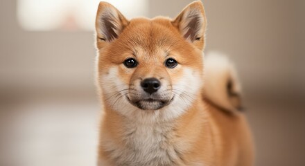 Shiba inu puppy portrait