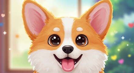 Obraz premium Smiling cute dog portrait